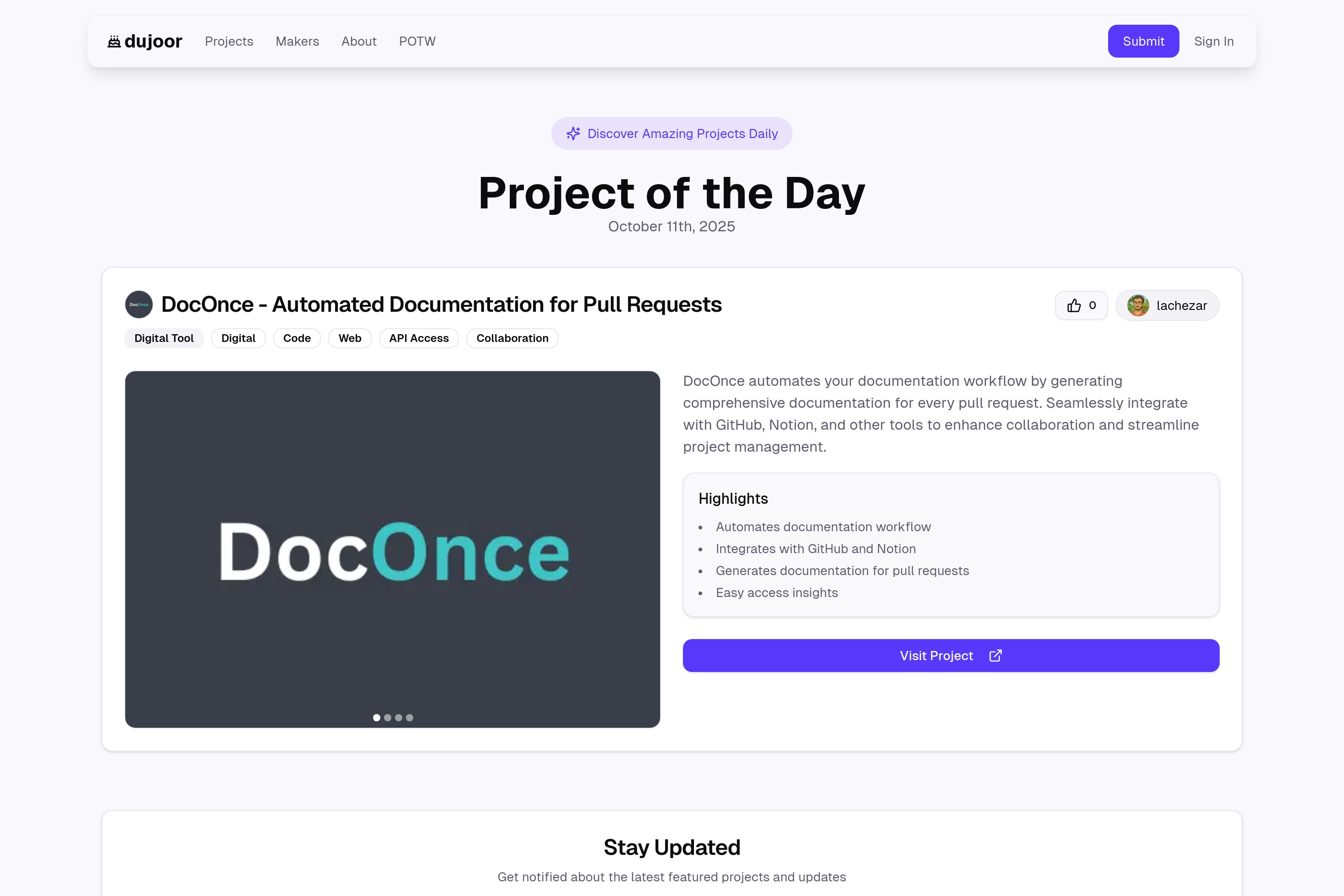 DocOnce - Automated Documentation for Pull Requests | Project of the ...